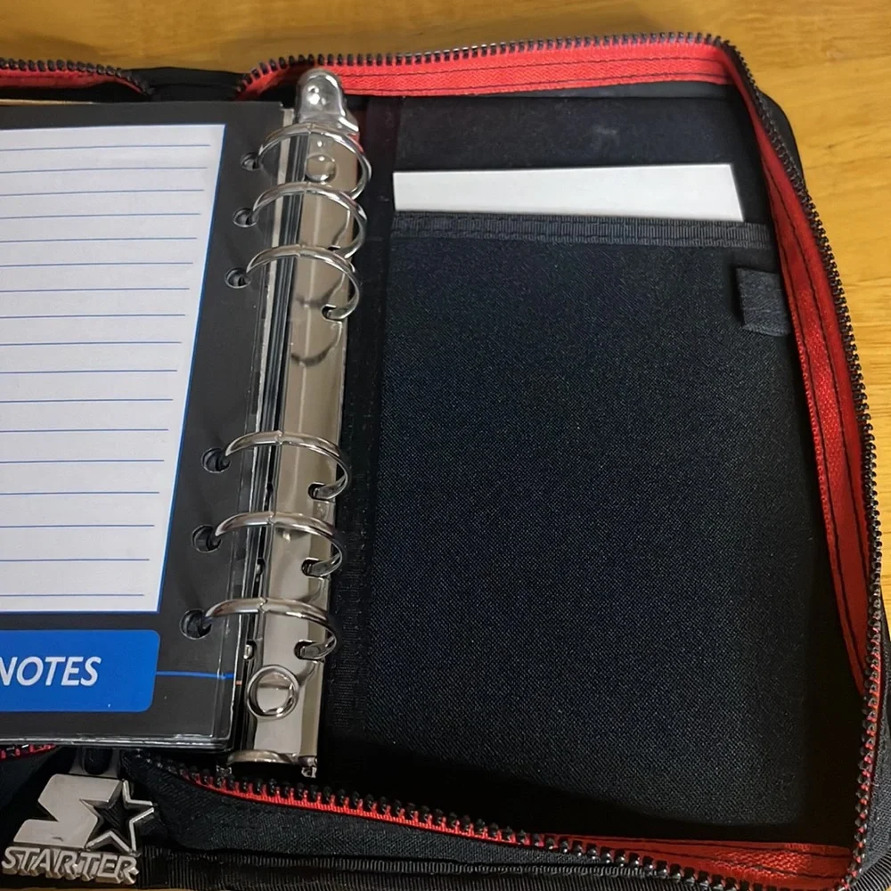 Vintage Starter Zip-Up Agenda Binder Address Book Planner Calendar Organizer